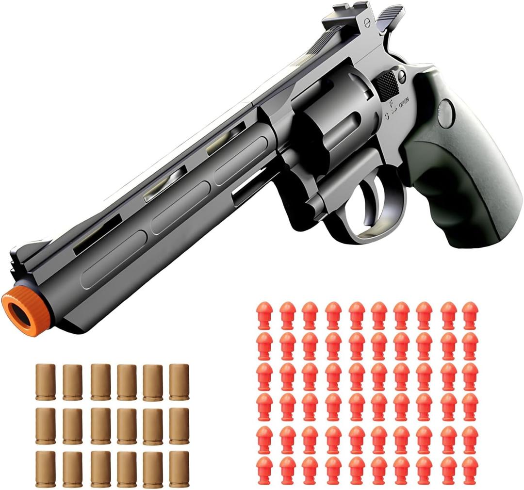 Toy Guns,Revolver Foam Soft Bullet,Revolver Toy, Toy Gun Foam Blaster, Educational Model Toys,Gifts for Ages 14+(Green)