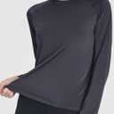 Real Essentials 4 Pack: Women's Long Sleeve Rash Guard Moisture Wicking Shirts - Sun Protection Quick Dry SPF 50+ Tops (Plus) (XXL)