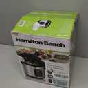 Hamilton Beach Digital Programmable Rice Cooker & Food Steamer, 8 Cups Cooked (4 Uncooked), With Steam & Rinse Basket, Stainless Steel (37518)