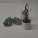 Der Rose 2 Pack Fake Plants Artificial Tropical Plants Indoor in White Pot for Home Office Desk Accessories Bathroom Sage Green Decor