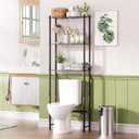 AmazerBath Bamboo Over The Toilet Storage Shelf, Over Toilet Bathroom Organizer Rack, 3Tier Bathroom Shelves Over Toilet, Space Saver, Espresso
