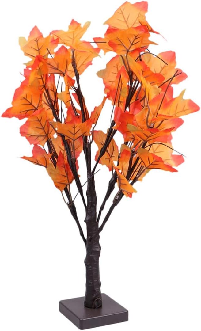 ARTIBETTER 24led Maple Leaf Table Lamp Non-Waterproof Christmas Decorative Light Warm Romantic Ideal for Home Office