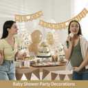 We Can Bearly Wait Decorations, Pre-Strung 6ft Burlap Teddy Bear Baby Shower Decorations We Can Bearly Wait Baby Shower Banner for Bear Birthday Party Supplies