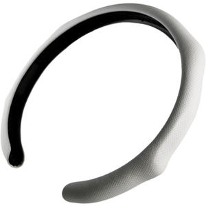 Quick Install Sporty White Perforated Nappa Leather Steering Wheel Cover for Tesla Model Y White Trim