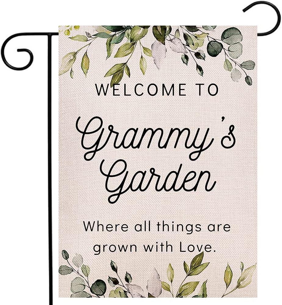 Grandma Gift Garden Flag Vertical Double Sized, Nana Gift Summer Holiday Yard Flag Outdoor Decoration 12.5 x 18 Inch