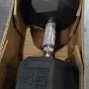 CAP Barbell 45 LB Rubber Coated Hex Dumbbell Hand Weight - Pair | Chrome Handle