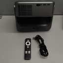 Buit-in Google TV & Voice ControlSmart Projector with WiFi 6 and Bluetooth, 4K Support Movie Outdoor Projectors Compatible with Netflix/Prime Video/YouTube, Auto Focus Home Proyector (Grey)