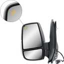Driver Left Side Door Mirror Power Adjustment and Heated Glass With BLIS (Blind Spot Sensor) and Signal Light for Ford Transit T150 T250 T350 T350HD from 2010 to Onward