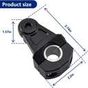 2 Inch Pivot Handlebar Risers Universal Motorcycle For 7/8" (22mm) bar clamps, 2 in Universal Motorcycle Handlebar,Pivoting Handlebar Clamp Risers For 7/8" or 1 1/8 28mm (Black) 2 PCS