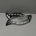 Roowest 2 Pcs Decorative Mirror Wall Decor Leaf Teardrop Mirror Wall Mounted Decorations for Living Room Bedroom Bathroom Vanity Entryway Office(Black)