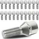 cciyu M12x1.25 Lug Nuts 20Pcs Wheel Lug Bolts 12x1.25 Shank 28mm Hex 17mm Chrome Lug Nuts Set fit for Jeep for Cherokee for Renegade for Compass for Dodge for Dart for Chrysler 200 for Fiat 500X