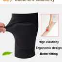 SUJAYU Dance, Wrestling, Basketball, Volleyball Knee Pads for Women, Knee Protector Soft Knee Pads for Work (Black, S)