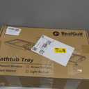 Bamboo Bathtub Tray | Splash-Proof Adjustable (28-40 Inch) | Non-Slip Pads, Wine Holder & Tablet Stand | Bath Relaxation & Reading Essentials