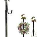 Adjustable Cast Iron Reindeer Wreath Stand  Front Door Wreath Hanger & Display Hook,Wreath Stands for Display, Hats & Ornaments, Christmas Holiday Doorway Decorwreath stand