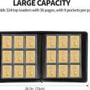 Toploader Binder, top loader binder for cards, Holds 324 Toploaders, 9-pocket, card folders for trading cards or Sports Cards in 3 x 4'' Toploaders