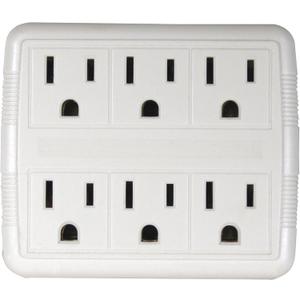 Prime PB801011 6 Outlet Power Tap, White
