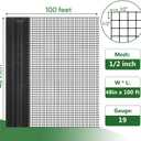 Hardware Cloth 1/2 inch 48" x 100 ft 19Ga Black