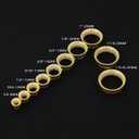 PONWAG 1 Pair 0g 00g 8mm-30mm Classic Ear Gauge Luxury White Zircon Hollow Ear Plug Gauges Single Flare Tunnels For Ear Stretcher Expander Women Body Piercing Jewelry