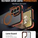 DEERLAMN Strong Magnetic Case for Samsung Galaxy S26 Ultra 6.9-Inch,[Compatible with Magsafe][Military Grade Drop Protection] Translucent Matte Shockproof Protective Phone Cover, Frosted Orange