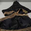 Milumia Women's Stitch Detail Strapless One Piece Swimsuit Cut Out Bandeau Bathing Suit (Large, Black)