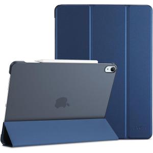 ProCase for iPad Air 13 Inch Case M4/M3/M2(2026/2025/2024), Slim Smart Cover iPad 13 Air M4 M3 M2 Case with Translucent Hard Shell Back, Supports Touch ID, Auto Wake/Sleep -Navy