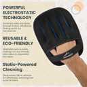 2 x Pet Hair Remover Glove Reusable Electrostatic Pet Hair Removal Glove for Furniture, Carpet & Car Upgraded Design Cat & Dog Hair Mitt for Cleaning (Black)