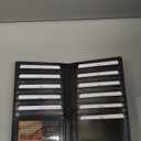 AG Wallets 20 Card Wallet for Men  Slim Long RFID Credit Card Holder with 2 Bill Compartments & ID Window  Soft Cowhide Leather Large Capacity Bifold  Black