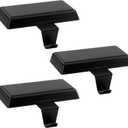 3pcs Black Christmas Stocking Holders for Mantle Stocking Hangers Mantle Christmas Stockings Hanging Hooks Non-Slip Heavy Metal Mantel Stockings Holder for Shelf Fireplace Stair Xmas Party Decor