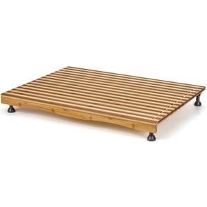 Bamboo Stovetop Cover & Countertop Cutting Board with Adjustable Legs, Dual-purpose Chopping Board for Gas Electric Stove Burner, Workspace Block Cover for RV Camping Camper