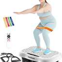 Vibration Plate Exercise Machine, Vibration Plateform for Lymphatic Drainage, Whole Body Workout Vibrate Fitness Board for Weight Loss Shaping Toning, Home Gym Equipment (White)