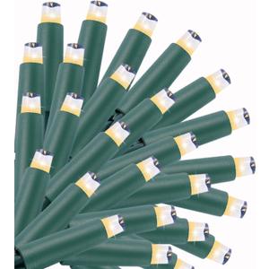 Christmas Lights Outdoor 50 Count, 25 ft Christmas Lights Outdoor Indoor, Commercial Grade, Heavy Duty Green Wire, Warm White Light, 6 inches Spacing