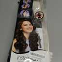 KISS Instawave Deluxe Automatic Rotating Curling Iron, Self-Spinning, Ceramic Ionic Technology, Tangle Prevention, 2-Way Rotation, Dual Heat Settings up to 420°F, 1 Curling Wand, Black & White