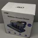 CFBF Mattress Vacuum Cleaner, Bed Vacuum Cleaner with 16Kpa Suction 253.7nm UV-C Light, Ultrasonic & High Heating, 500W Powerful Double-Cup Handheld Vacuums for Bed, Sofa, Couch, Crib, 16.4FT Corded (Blue & Gold)