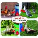 (6 Pack) Upgraded Large Detachable Automatic Chicken Waterer Cups,Reinforced Professional Poultry Waterer for Chickens,Ducks,Turkeys,Goose,with Drill Bits. (Red)