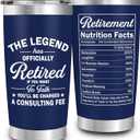 Retirement Gifts for Men - The Legend Has Retired - Retired Tumbler for Dad, Him, Man, Boyfriend, Husband - 20 Oz Tumbler Best Gift for Retirement Men, Fathers Day, Birthday, Christmas Gifts
