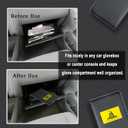 Giftguys Car Insurance and Registration Card Holder | for BMW Ford Tesla Cadillac All Cars | Store Cards, ID License & Essential Documents | Premium Leather with Magnetic Closure (Carbon Fiber+Yellow Flag)