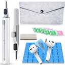 Cleaner Kit for Airpods, Earbuds Cleaning kit for Airpods Pro 1 2 3, Phone Cleaner kit with Brush for Bluetooth Earbuds Cleaner, Wireless Earphones,iPhone,Laptop, Camera (White2)