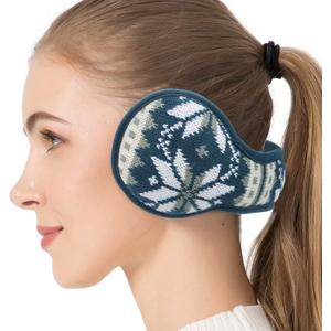 Venswell Knit Ear Muffs for Winter Women Men Soft Earmuffs Cold Weather Fleece Ear Warmers Cover Foldable & Adjustable