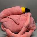 Large Flamingo Pillow Plush - Giant Cuddly Toy for Summer Lounging, Nap & Travel, Ideal Gift for Boys and Girls Birthday(63 Inch)