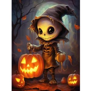 7 x Halloween Diamond Art Kits for Adults-Halloween 5D Diamond Painting, Gem Art for Adults, Horror Gem Painting Kits for Wall Home Decor Arts Craft 12x16inch (G4729)