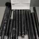 Shower Curtain Rod 32-80 Inch Adjustable - 1 Inch Diameter Heavy Duty No drill Spring Tension Shower Rod, Non-Slip Rustproof Telescopic Rod for Bathroom, Black