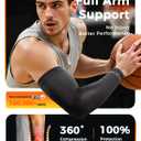 Copper-Infused Compression Arm Sleeve for Men & Women [Stronger Support & Perfect Fit] Ultra Breathable Full Arm Brace for Forearm, Bicep, Triceps - Tennis Elbow, Basketball, Arthritis, Tendonitis XX-Large