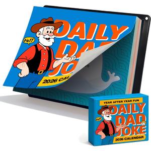 2 x Dad Joke Calendar 2026, Page A Day Tear Off 365 Daily Jokes, Funny Desk Calendar with Back Support and Groove for Joke Lovers, Birthday Christmas New Year Father's Day Gift for Dad & Men