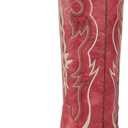 wetkiss Cowboy Boots for Women Knee High Cowgirl Tall Boots with Classic Retro Embroidered Chunky Heel Slip On Pointed Toe Womens Western Boots for Girls Ladies (8)