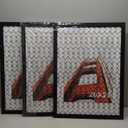 Wiscet 20x28 Picture Frame Set of 3, Display Pictures 16x24 with Mat or 20 x 28 Poster Frame without Mat, Wall Gallery Photo Frames, Black