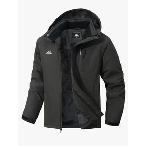 Men’s Winter Ski Snow Jacket - Warm Fleece Lined Parka, Water-Resistant Raincoat For Cold Outdoor Sports, Size XL 