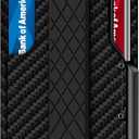 Tactical Minimalist Wallet for Men, Slim RFID-Blocking Metal Card Holder, Front Pocket Men’s Leather Dapper Bifold Wallet with Money Clip with Keychain