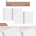 Rileys 2025 Weekly Planner - Typographic Annual & Monthly Agenda Planner, Flexible Cover, Notes Pages, Twin-Wire Binding (8 x 6 inch, Pink)