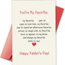 7 x Romantic Father’s Day Card for Him Man, Poem Fathers Day Card for Husband Dad, Fathers Day Gift from Daughter Son Wife, You're My Favorite, mixing