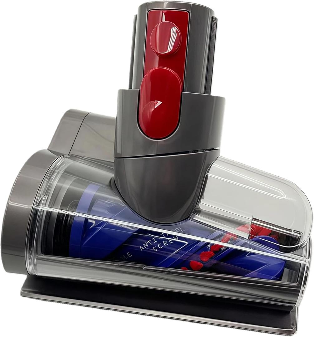 Mini Motorized Brush Head Replacement for Dyson V7 V8 Cyclone V10 V11 V15,Anti-Tangle Hair & Pet Hair Removal Vacuum Attachment Head for Carpeted Stairs,Couch Cushions,Bed,Car Carpet,Curtain